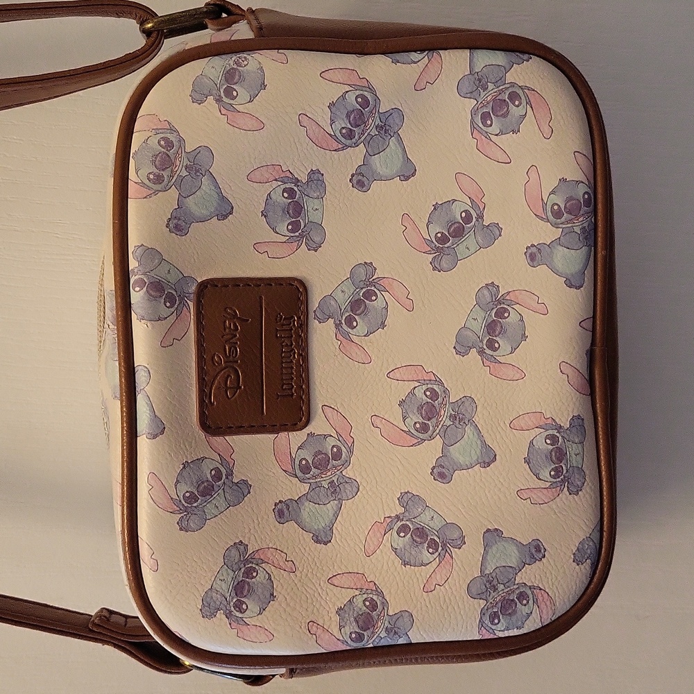 Loungefly Disney Stitch Crossbody Bag - Cream and Brown